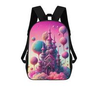 Mochila Infantil 3D Fantasy Castle in Pastel Colors Mochilas Estampadas Mochila Escolar Mochilas Escolares Ligeras Mochila Divertida Y Moderna Mochila De Día Para Estudiantes Para Niños 17inch