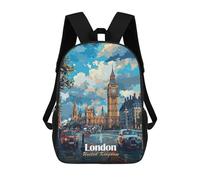 Mochila Infantil 3D London, United Kingdom Cityscape Mochilas Estampadas Mochila Escolar Mochilas Escolares Ligeras Mochila Divertida Y Moderna Mochila De Día Para Estudiantes Para Niños 17inch