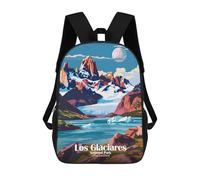 Mochila Infantil 3D Los Glaciares National Park Argentina Mochilas Estampadas Mochila Escolar Mochilas Escolares Ligeras Mochila Divertida Y Moderna Mochila De Día Para Estudiantes Para Niños 17inch