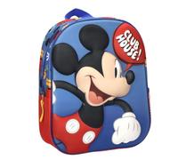 Mochila Infantil 3D Mickey Mouse Unisex - Mochila Escolar Niño y Niña con Relieve EVA, Bolsillo Frontal y Cremallera, Ligera y Cómoda, Licencia Oficial Disney, para Guardería y Cole