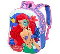 Mochila Infantil 3D para Ariel La Sirenita Fan | Ideal para Escuela, Guardería o Preescolar | Ligera, Cómoda y con Tirantes ajustables | 31x11x26 cm, Regalo para niñas de 2 a 7 años