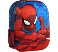 Mochila Infantil 3D Spiderman Medidas 25.0x31.0x10.0 cm para Niñ@s con Asas Ajustables y Ergonómica | Mochila Infantil Comodidad y Ajuste con Espacio, Material Resistente y Fácil de Limpiar