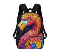 Mochila Infantil 3D Vibrant Flamingo Portrait Animal Mochilas Estampadas Mochila Escolar Mochilas Escolares Ligeras Mochila Divertida Y Moderna Mochila De Día Para Estudiantes Para Niños 17inch