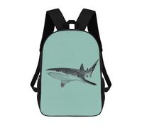 Mochila Infantil 3D Whale Shark Illustration on Teal Background Mochilas Estampadas Mochila Escolar Mochilas Escolares Ligeras Mochila Divertida Y Moderna Mochila De Día Para Estudiantes Para Niños 17