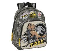 Mochila Infantil Adaptable A Carro Jurassic World "Warning" 27 x 33 x 10 cm.