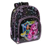 Safta MONSTER HIGH - Mochila Infantil, Ideal para Niños de Diferentes Edades, Cómoda y Versátil, Calidad y Resistencia, 28x10x34 cm, Color Negro