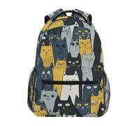 Mochila Infantil Cat Black Bolsa De Deporte Resistente Mochilas Escolares Unisex Bolsa De Viaje para Colegio Juveniles Universitaria