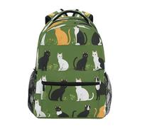 Mochila Infantil Cat Black Mochila Escolar Unisex Bolsa De Deporte Moderna Bolsa De Viaje para Universitaria Juveniles Colegio