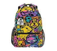 Mochila Infantil Cat Breed Dog Paw Doodle Mochila Escolar Clásico Bolsa De Viaje Unisex Mochilas Escolares para Colegio Juveniles Universitaria