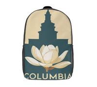Mochila infantil Columbia, Carolina del Sur, paisaje urbano con magnolia impreso en 3D, bolsa de escuela de moda, bolsa de viaje para la escuela o viajes, 43 cm (17 pulgadas)
