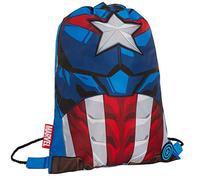 Mochila infantil con cordón para gimnasio, diseño de Capitán América, Blue (Azul) - MNCK13216