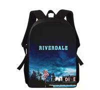 Mochila infantil con estampado 3D de Riverdale de 16 pulgadas, LA1381, ideal para escuelas primarias,