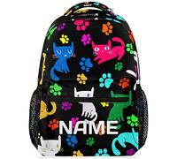 Mochila Infantil Cute Animal Cat Custom Dog Paw Print Personalized Mochila Escolar Resistente Bolsa De Viaje Unisex Mochilas Escolares para Mujeres Universitaria Juveniles