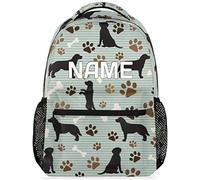 Mochila Infantil Cute Dog Puppy Custom Paw Print Personalized Mochila Escolar Resistente Bolsa De Deporte Clásico Bolsa De Viaje para Universitaria Mujeres Juveniles