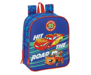 Mochila infantil de 27 cm adaptada a CARS «Hit the Road», azul