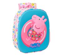 Safta Mochila escolar PEPPA PIG 3D, adaptable a carro, cómoda y versátil, 27x10x33 cm