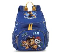 Mochila infantil de la Patrulla Canina para niños, personalizada, con nombre, mochila para niños con bolsillo delantero, 8 l, azul