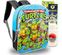 Mochila infantil de las Tortugas Ninja - Incluye mochila de 38 cm, pegatinas para botellas de agua y m s | Set de mochila de las Tortugas Ninja