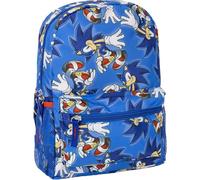 Mochila Infantil de Sonic-Azul-23 x 33 x 9 cm-Cierre de Cremallera-Asa Ajustable-Mochila Resistente y Duradera- Producto Original Diseñado en España