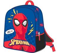 Mochila Infantil de Spiderman - Color Azul - Cierre de Cremallera - 25x31x10 cm - Mochila Infantil con Detalles en 3D - Asas Acolchadas - Producto Original Diseñado en España