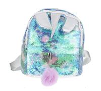 Mochila Infantil de Unicornio Lentejuelas Ligera para Viajes | Cierre de Cremallera, PU y Poliéster, Diseño Adorable Brillo, Camping y Outdoor Travel