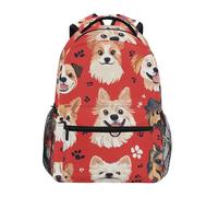 Mochila Infantil Dogs Paw Red Bolsa De Viaje Clásico Mochila Escolar Unisex Mochilas Escolares para Juveniles Mujeres Universitaria
