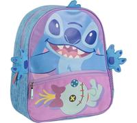 Mochila Infantil Escolar Stitch Medidas 15.5x30.0x10.0 cm para Niñ@s con Asas Ajustables y Ergonómica | Mochila Infantil Comodidad y Ajuste con Espacio, Material Resistente y Fácil de Limpiar