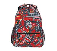 Mochila Infantil Fire Truck Cars Mochilas Escolares Moderna Bolsa De Viaje Clásico Bolsa De Deporte para Universitaria Juveniles Colegio