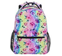 Mochila Infantil Flowers Flowers Tie Dye Pattern Bolsa De Deporte Clásico Mochilas Escolares Unisex Bolsa De Viaje para Mujeres Juveniles Colegio 29X40CM
