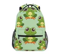 Mochila Infantil Frog Green Animal A Bolsa De Viaje Clásico Bolsa De Deporte Moderna Mochilas Escolares para Universitaria Juveniles Mujeres