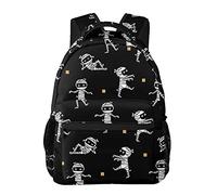 Mochila infantil Halloween Cute Mummy Black Kids Backpacks Large-Capacity School Bags 16 Inch Portable Laptop Bookbag Casual Backpack For 1th- 6th Grade Boys And Girls