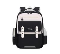 Mochila infantil informal ligera mochila escolar mochila de guardería bonita para adolescentes, niñas y niños, mochila escolar con correas ajustables para escuela y guardería, 39 x 30 x 16 cm, Negro