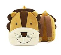 Mochila Infantil Kindergarten, Pequeño Linda Mochilas para Guardería León Animales Design Suave Mochila de Felpa para Bebe Niños Niñas 2-4 Años