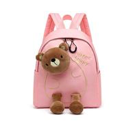 Mochila infantil ligera e informal, bonita mochila de guardería para adolescentes, niñas, niños, mochila escolar con correas ajustables para guardería y escuela, 28 x 25 x 12 cm, Rosa., Talla única