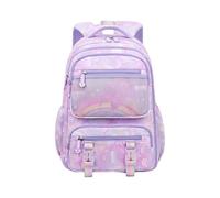 Mochila infantil ligera e informal, mochila escolar de guardería, bonita para adolescentes, niñas, niños, correas ajustables, mochila escolar para escuela y guardería, 46 x 30 x 18 cm, morado, M