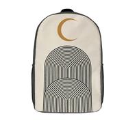 Mochila infantil minimalista impresa en 3D, tamaño A30, de gran capacidad, ideal como mochila de viaje o mochila escolar., Abstract And Geometric 9, 17"