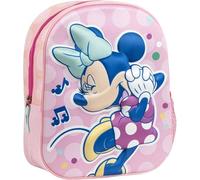 Mochila Infantil Minnie Mouse Disney Original Rosa con Diseño de Lunares y Lazo Verde | Mochila Minnie Escolar Preescolar Niñas Ligera y Resistente
