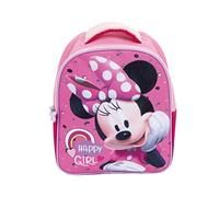 Mochila infantil Minnie Mouse Licencia Oficial Disney para el colegio y la guardería - 24x20x10 cm - con asas acolchadas - Ideal para niñas