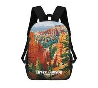Mochila Infantil, Mochila Bryce Canyon National Park Illustration Impresa En 3D, Mochila Para Niños Y Niñas, Mochila Escolar Ligera Y Ajustable De 17 Pulgadas Para La Escuela Primaria 17inch
