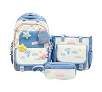 Mochila Infantil Niña 3 Piezas para Adolescentes Niñas con Fiambrera Estuche Estuche y Bolsa para Auriculares, Lindo Juego de Librería,Mochila Escolar para Estudiantes de Intermedio Niños Mochilas 3