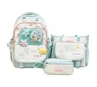 Mochila Infantil Niña 3 Piezas para Adolescentes Niñas con Fiambrera Estuche Estuche y Bolsa para Auriculares, Lindo Juego de Librería,Mochila Escolar para Estudiantes de Intermedio Niños Mochilas 3