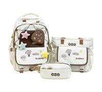 Mochila Infantil Niña 3 Piezas para Adolescentes Niñas con Fiambrera Estuche Estuche y Bolsa para Auriculares, Lindo Juego de Librería,Mochila Escolar para Estudiantes de Intermedio Niños Mochilas 3
