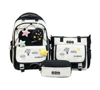 Mochila Infantil Niña 3 Piezas para Adolescentes Niñas con Fiambrera Estuche Estuche y Bolsa para Auriculares, Lindo Juego de Librería,Mochila Escolar para Estudiantes de Intermedio Niños Mochilas 3