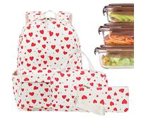 Mochila Infantil para Escuela, Juego de Mochila de Terciopelo Acanalado | Mochila Estuche para Deporte Universidad Viaje Vacaciones Actividades al Aire Libre Senderismo Camping excursión