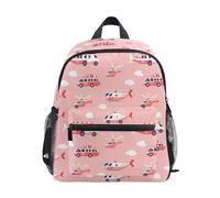 Mochila infantil para niños y niñas, bonita mochila de viaje con correa para el pecho, Ambulance Car and Helicopter Blush, talla única