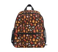 Mochila infantil para niños y niñas, bonita mochila de viaje con correa para el pecho, Extintor de incendios, iconos de cigarrillos tachados, Talla única