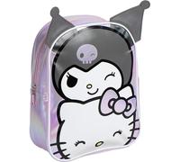 CERDÁ LIFE'S LITTLE MOMENTS Mochila Infantil Personaje Aplicaciones Hello Kitty Kuromi Medidas 22.0x28.0x9.0 cm s, Unisex niños, Mod. 36