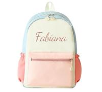 Mochila infantil personalizada, bordada con nombre, impermeable para niñas y niños, escolar para primaria, grande 41 cm × 28 cm