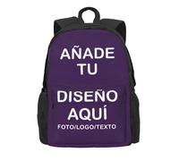 Mochila infantil personalizada para niñas y niños - Añade nombre, foto o logo - Mochila ligera ideal para escuela, viajes, guardería y actividades - Regalo único para cumpleaños o graduación