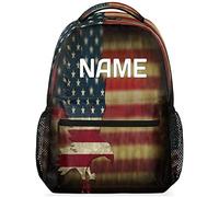 Mochila Infantil USA Flag Eagle Custom 4Th of July Independence Day Personalized Mochila Escolar Moderna Bolsa De Deporte Clásico Bolsa De Viaje para Mujeres Universitaria Juveniles